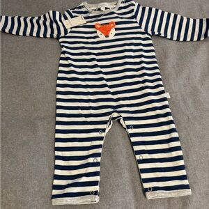 Albetta (UK baby brand) Striped Navy and White Kids One Piece